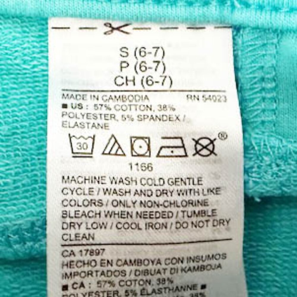 Old Navy French Terry Rolled-Cuff Midi Shorts for Girls— Size SMALL (6-7) - Picture 5 of 5